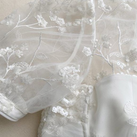 Ivory Blossom Sequin Tiered Maxi Dress  (Self-Portrait) - Picture 5 of 16